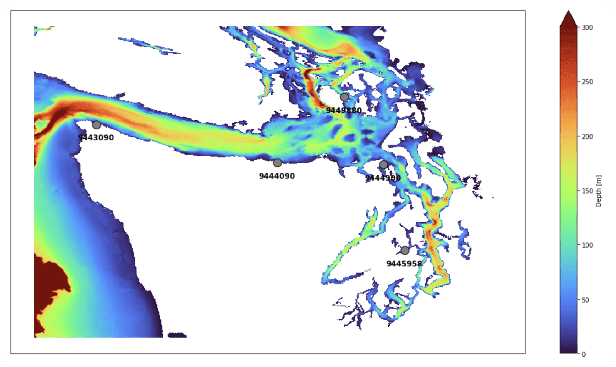 PredictWind Tidal Elevation Map