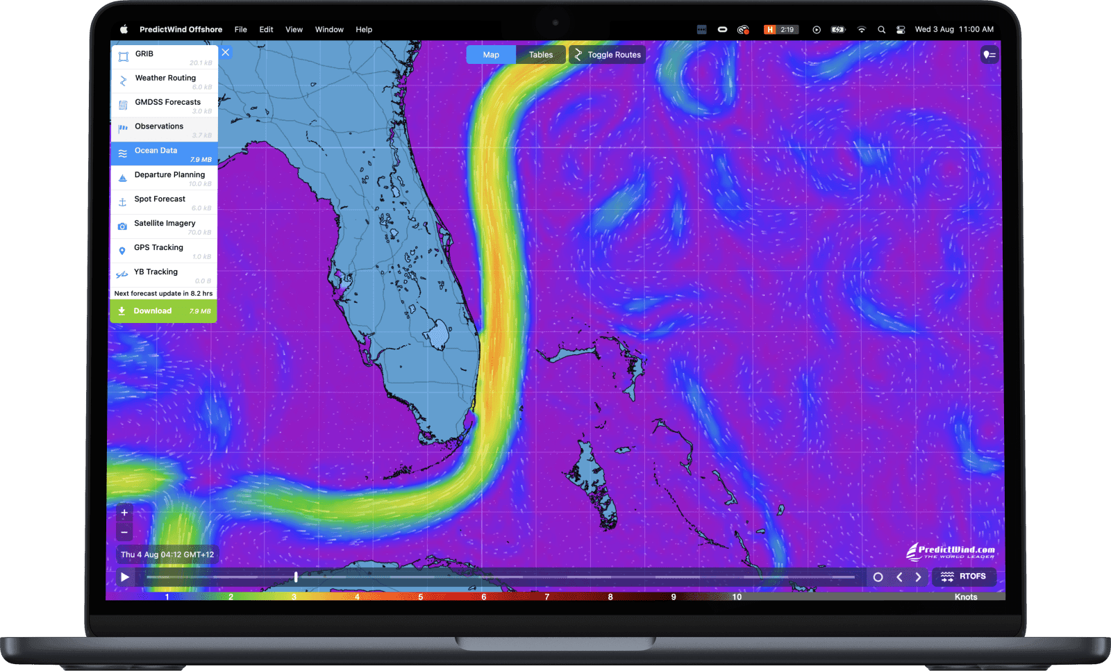 Prediect wind offshore tracker app