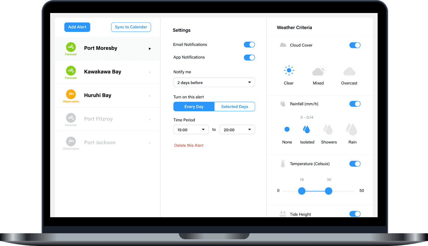 PredictWind on a Laptop